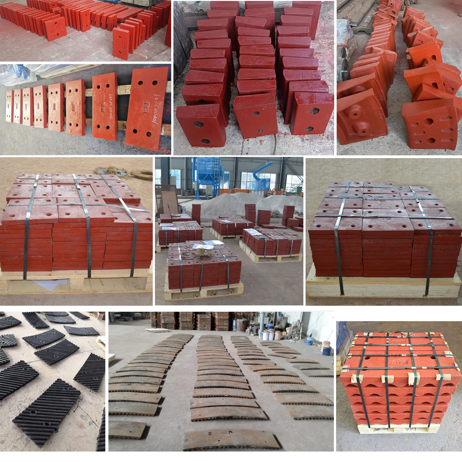 Mill linings of various materials